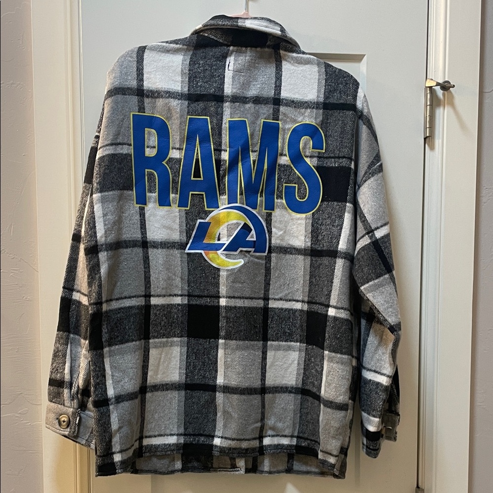 Rams Plaid Utility Jacket - Black and White